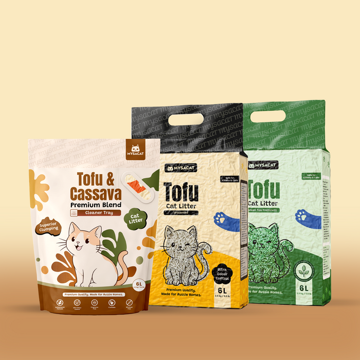 Mysacat Tofu Cat Litter — Triple Pack Bundle