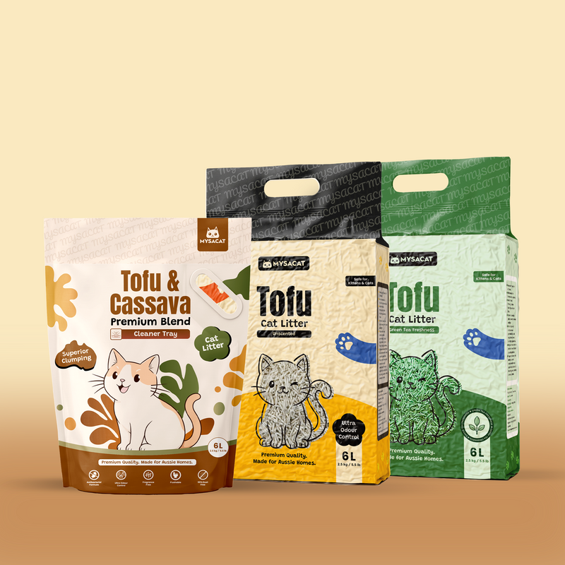 Mysacat Tofu Cat Litter — Triple Pack Bundle
